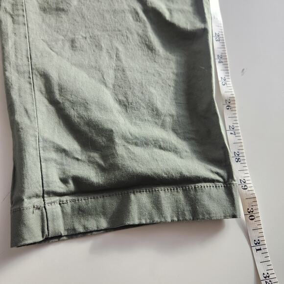 Uniqlo Cotton Pull On Relaxed Ankle Pants Tapered Leg Mens Large Green - Picture 9 of 12